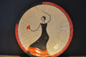 Céramiques raku contemporaines atelier plume Danseuse espagnole