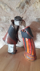 céramique raku atelier Plume sculpture couple