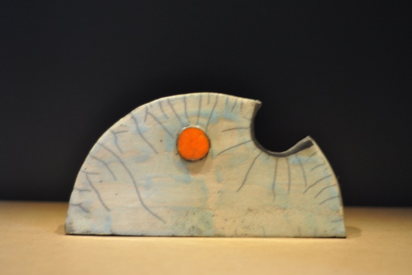 Céramiques raku contemporaines atelier plume sculpture poisson